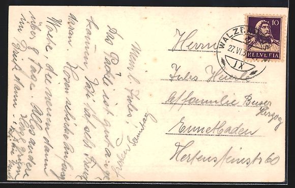 Cartoline postali: Walzenhausen, Panorama mit Strassenparti – Usato da Berlin venduto da bartko-reher 1