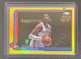 NBA Jalen Williams 2025 Topps Chrome Yellow Refractor /275