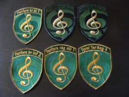 6 badges différents militaire suisse