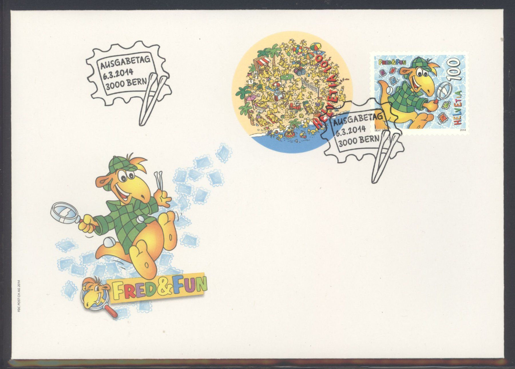Tutti i francobolli: 2014, FDC, Sondermarken Fred & Fun Nr. 1501-1502 – Usato da Willisau venduto da Vollstempel