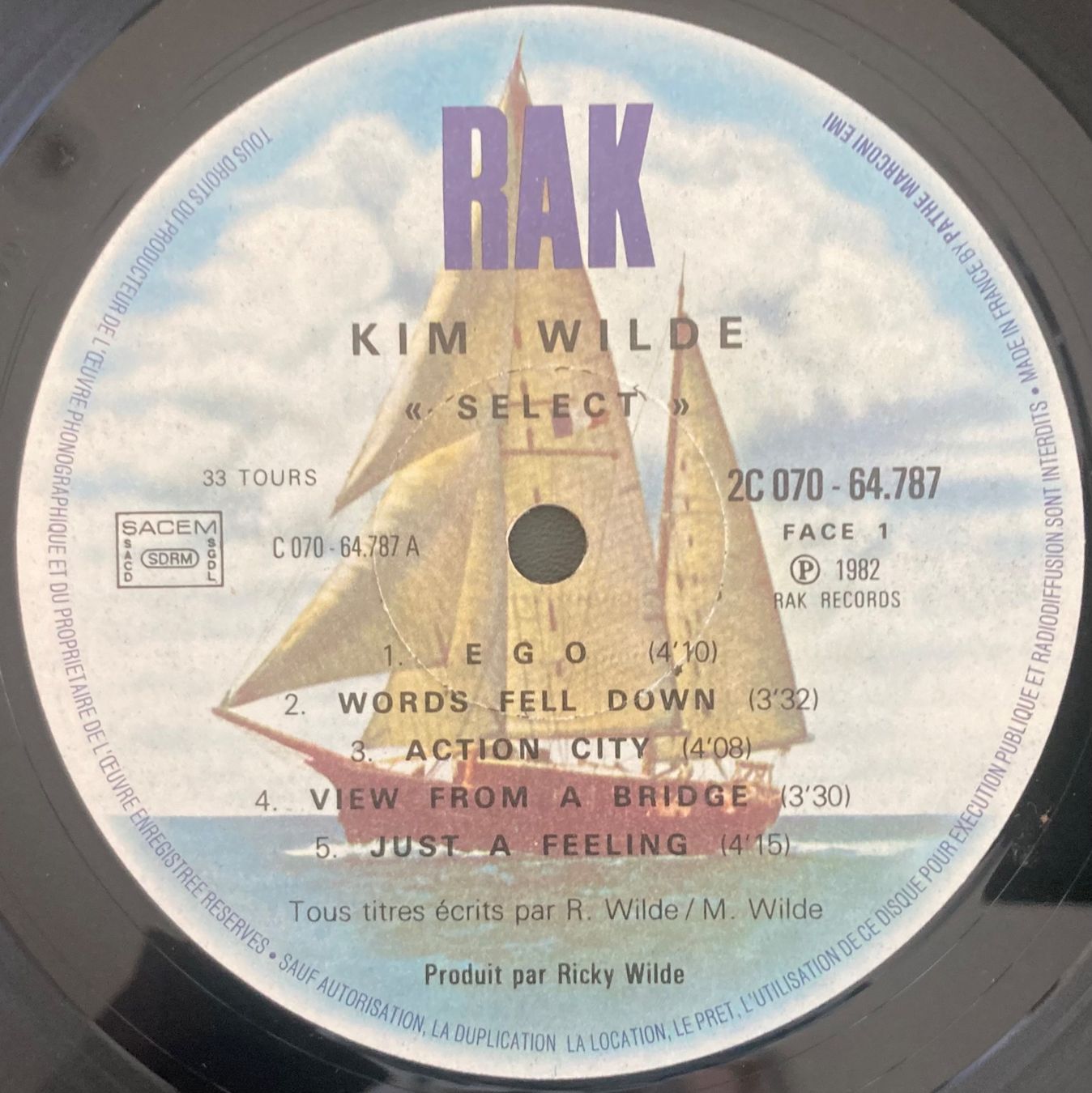 Dischi in vinile: KIM WILDE - SELECT – Usato da Poliez-Pittet venduto da Newtown-Records 3