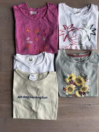 Mädchen-T-Shirt-Set, Sommerdesigns, Gr.128-134