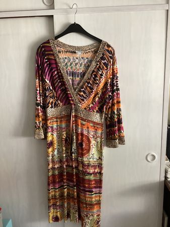 Kleid Grösse 40 gemustert Viskose Elasthan guter Zustand