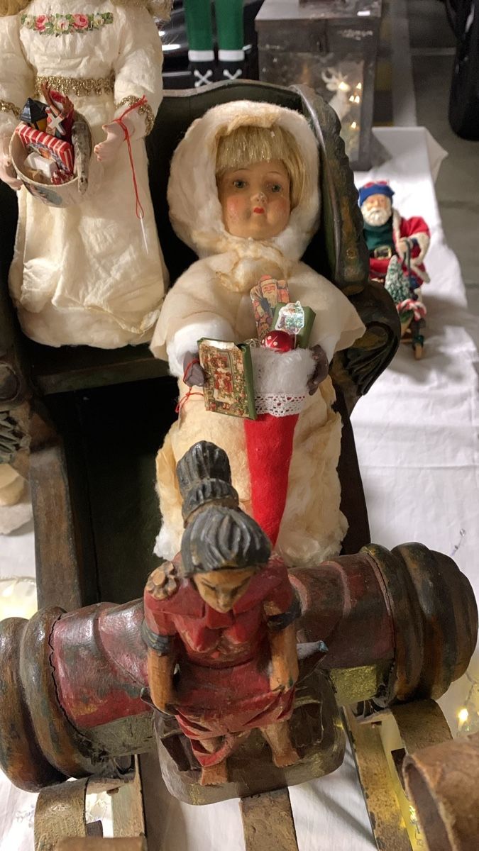Bambole: Schöne alte Watte Puppe Winterkind – Usato da Rothrist venduto da Oddymanliane 2