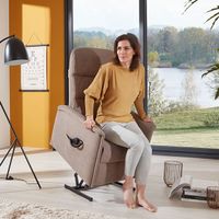 Aufsteh- und Ruhesessel "Care" Microfaser d'braun schoko