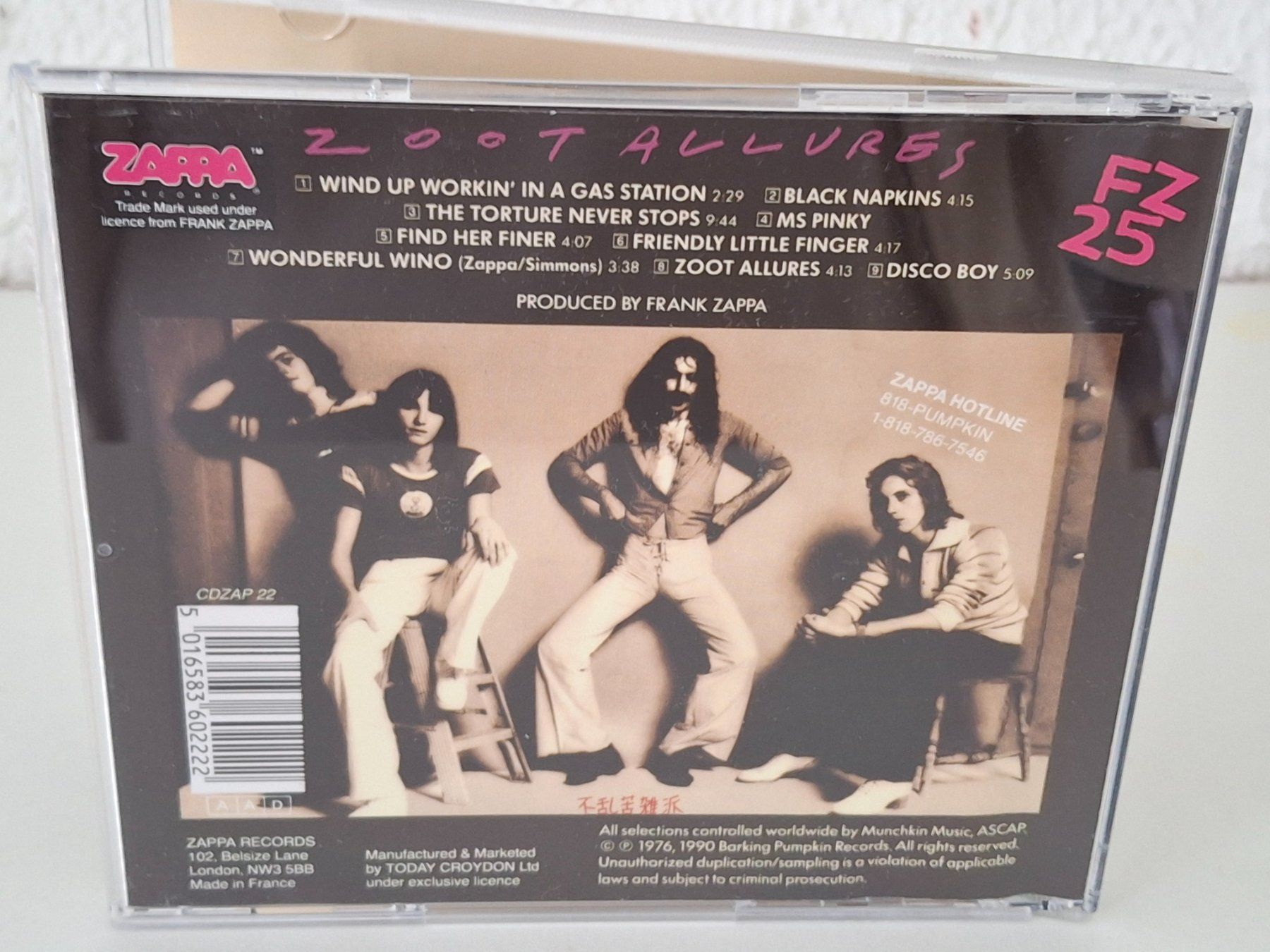 CD: CD Frank Zappa - Zoot Allures - – Usato da Aarberg venduto da Jackup1 1