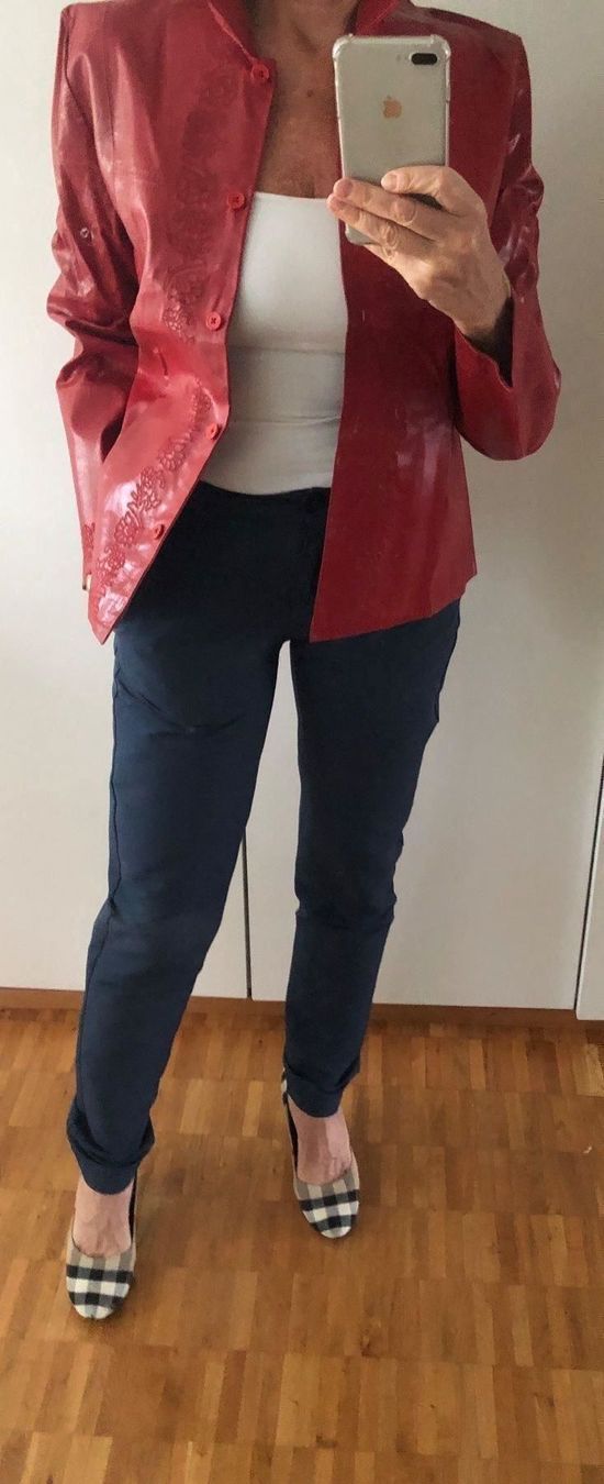 Giacche: Echt Leder Blazer ROT, Oder CREM farben. – Nuovo (secondo la descrizione) da Adliswil venduto da Jessik0