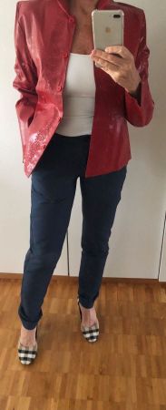 Echt Leder Blazer ROT, Oder CREM farben.