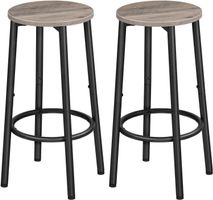 Barhocker Barstühle 2er Set Metallgestell mit Fussstütze