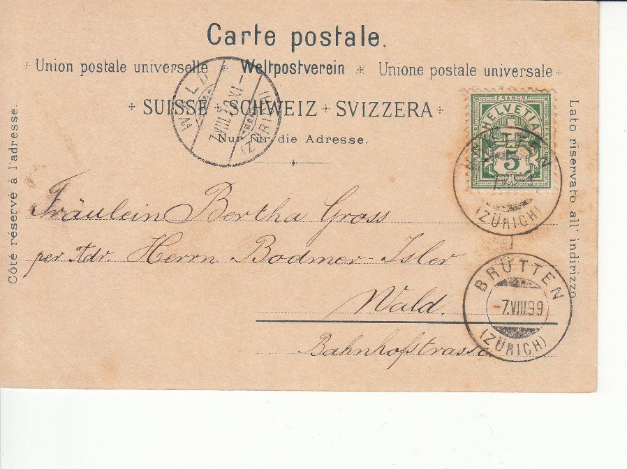Cartoline postali: Winterthur 1899 – Usato da Bürglen TG venduto da StampGraf 1