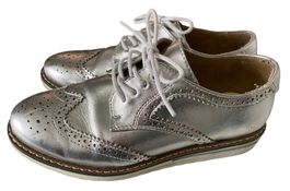 BENCH l Damen Lederschuhe Silber l Gr. 38