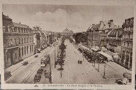 STRASBOURG - Place Broglie & le Théâtre - Tram - Oldtimer