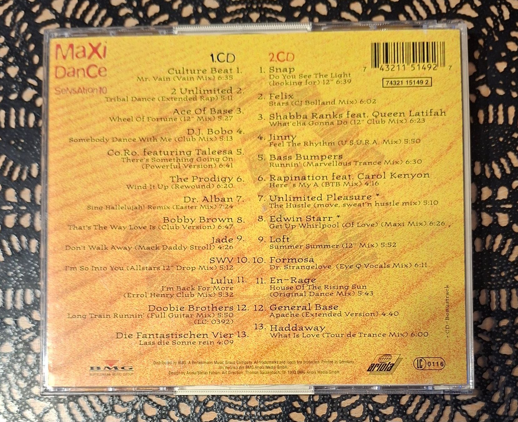 CD: Maxi Dance Sensation 10, 2CD Hit Compilation Sampler 1993 – Usato da Schönenberg TG venduto da breiti12 1