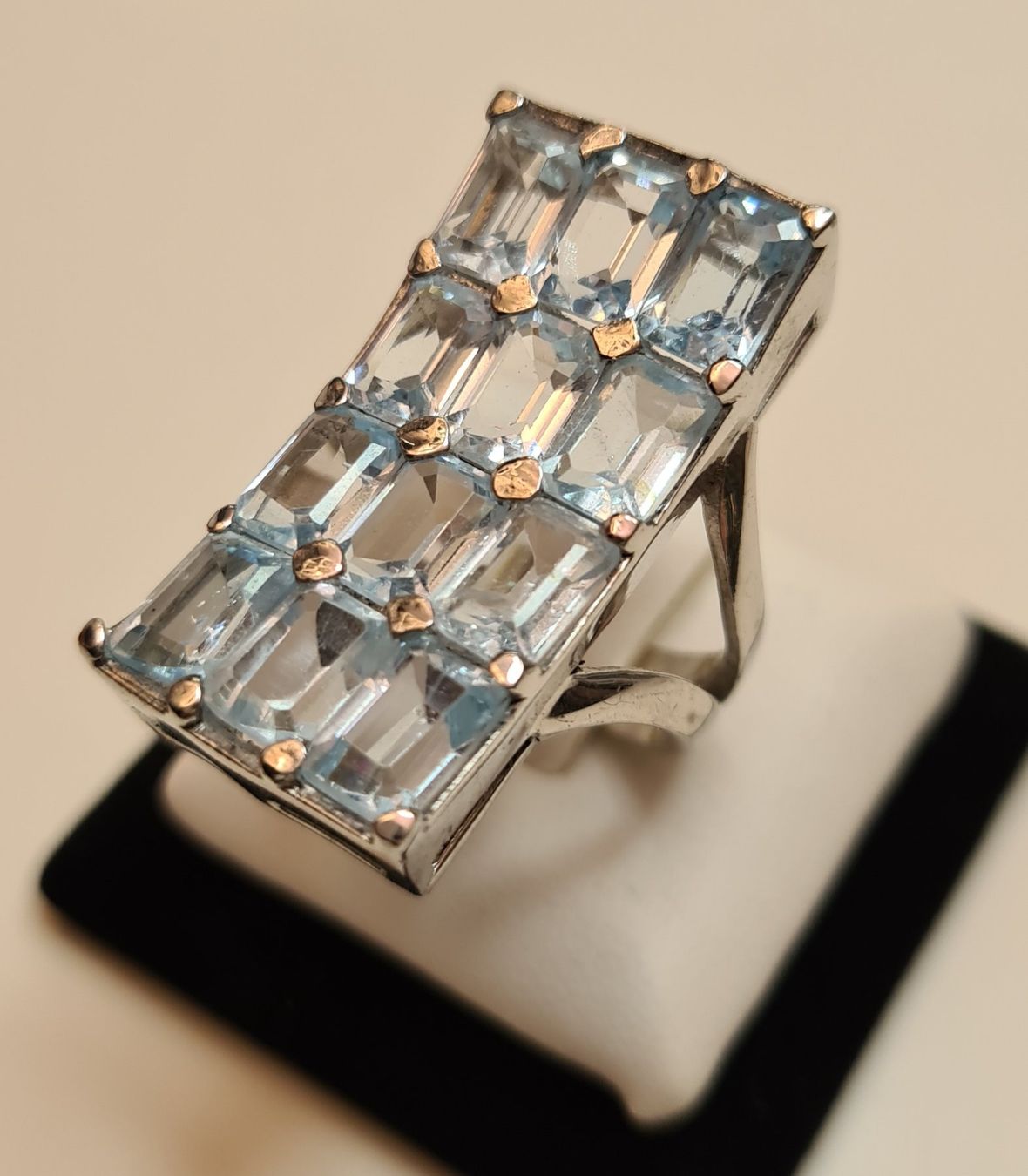 Anelli: Blau Topas Fingerring – Nuovo (secondo la descrizione) da Zürich venduto da Bieter04 3