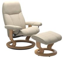 Stressless® Consul (M) Classic Sessel + Hocker Leder Batick