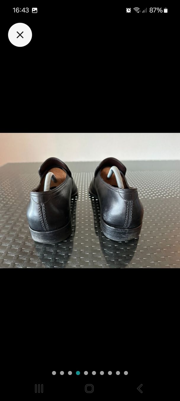Gucci Scarpe da uomo: Chaussures Gucci en cuir noir, Gr. 43.5 – Usato da Genève venduto da Martinbng 2