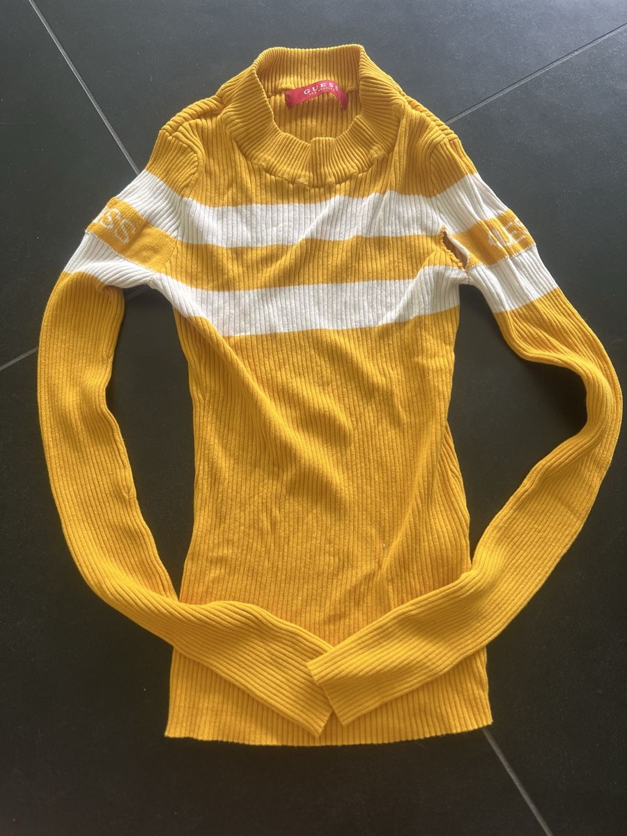 Guess Maglioni & Felpe: Guess Pulli, Gr. XS, gelb/weiss gestreift – Usato da Bilten venduto da and_6hjn 3