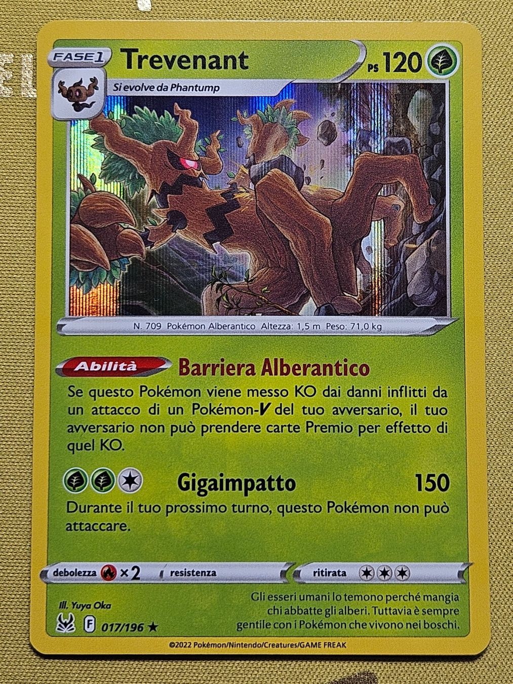 Pokémon Carte collezionabili: Lost Origin - Trevenant 017/196 IT – Usato da Bellinzona venduto da Pokemarco