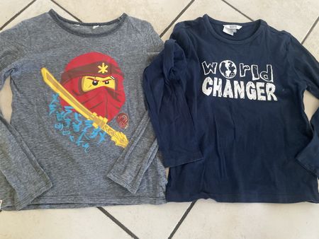 2 Langarmshirts Gr.140 H&M LEGO Ninjago, Migros