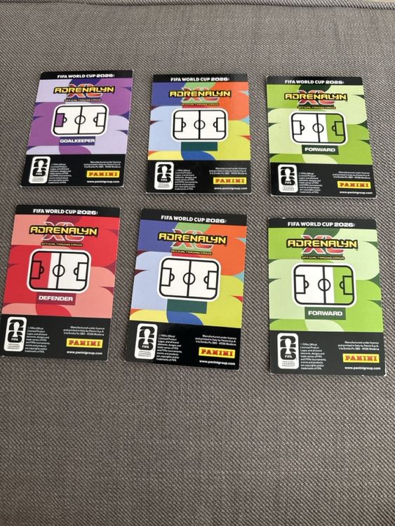 Panini FIFA World Cup 2026 Adrenalyn XL 6 Karten Konvolut Neu gem ss 