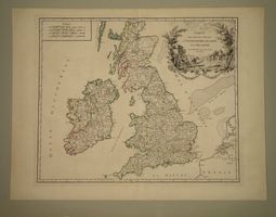ENGLAND, IRLAND, SCHOTTLAND, KUPFERSTICHKARTE 1757