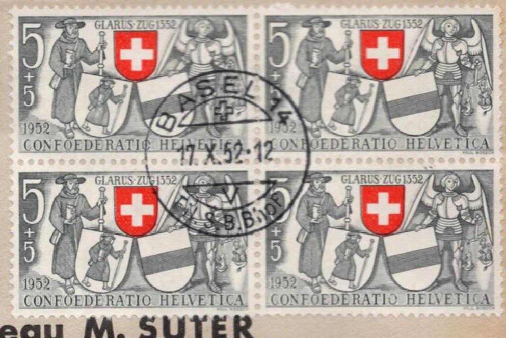 Tutti i francobolli: BASEL  17.X.52   nach  REINACH 6 – Usato da Aarau venduto da kufi44 1