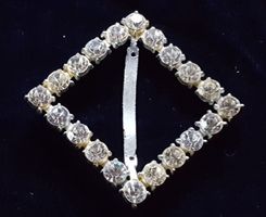 Vintage Strass Gürtelschnalle 60+ Jahre guter Zustand