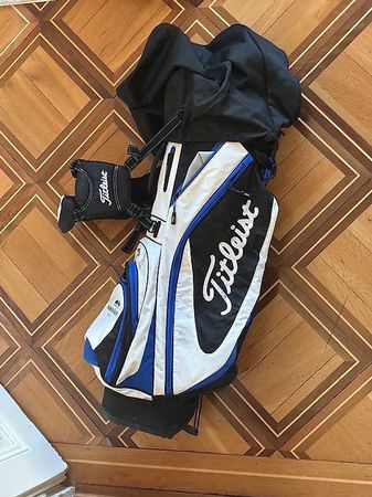 Titleist Golf Standbag, Blau/Weiss/Schwarz, Doppelgurt