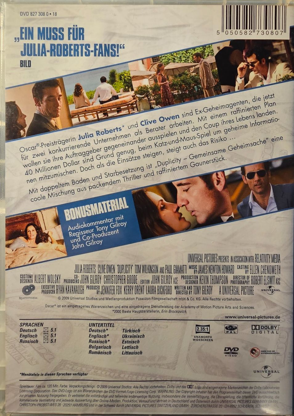 Tutti i DVDs: Duplicity - Gemeinsame Geheimsache – Usato da Wahlen b. Laufen venduto da Cg10 1