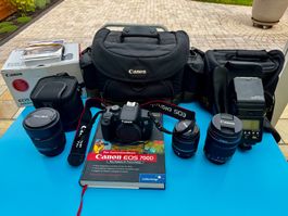Canon EOS 700D DSLR Komplettset – 3 Objektive, Speedlite 550