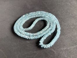 Collier de perles en aigue-marine - 82cm