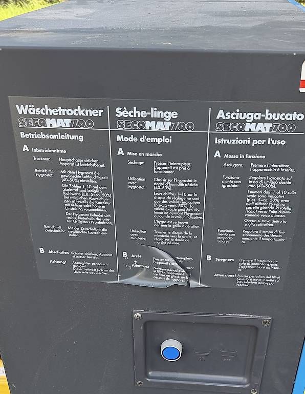 Secomat Asciugatrici: Wäschetrockner Krüger Secomat 700 – Usato da Künten venduto da buli76 1