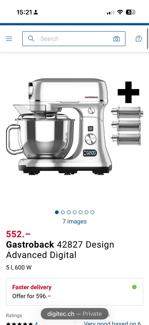 Gastroback Küchengeräte: Küchenmaschine Gastroback mit Pasta set – Gebraucht aus Dornach von tzlisa 3
