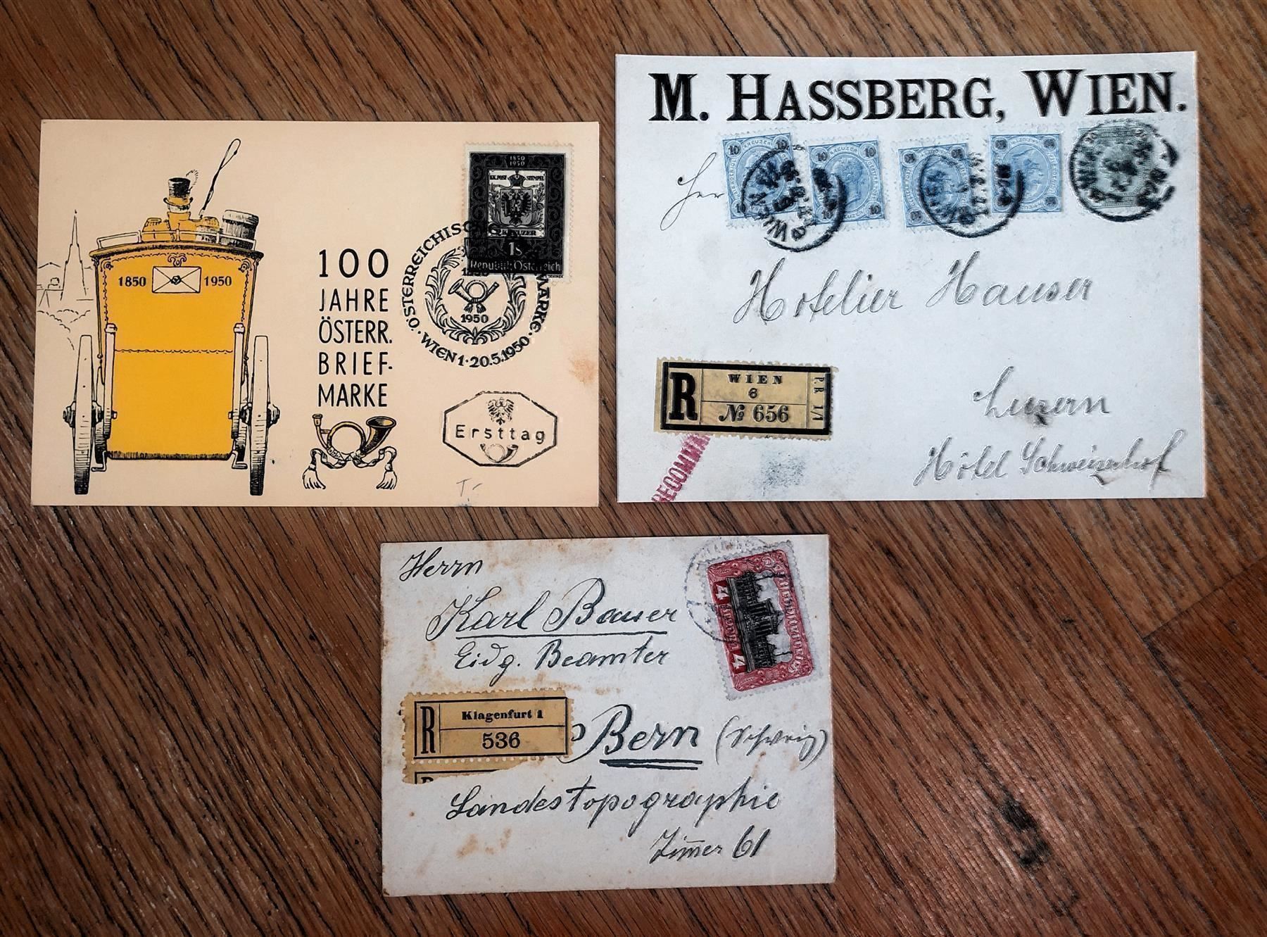 Tous les timbres: 3 Belege ab 1895 – D'occasion à Lufingen par Rac0