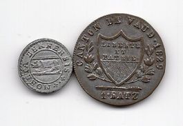 (2989) Bern Vierer 1794 unz, + Waadt Batz 1829
