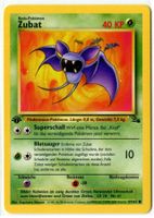 Zubat Fossil Set 1.Edition 57/62 Deutsch Mint