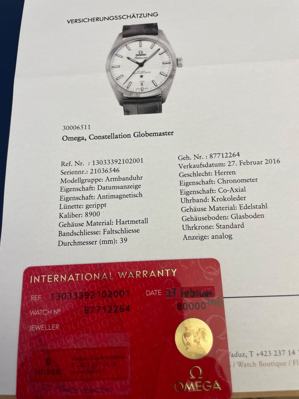 Omega Orologi: Omega Constellation Globemaster Master Chronometer Automatik – Usato da Sargans venduto da holger88 2