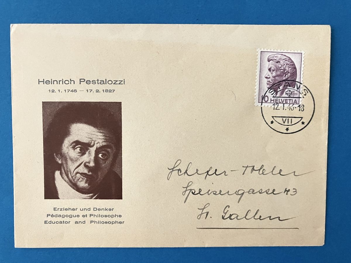 Tutti i francobolli: FDC 1946 SBK Nr. 275, Ersttag Stans, seltene Illustration!! – Usato da Schübelbach venduto da Philphila71