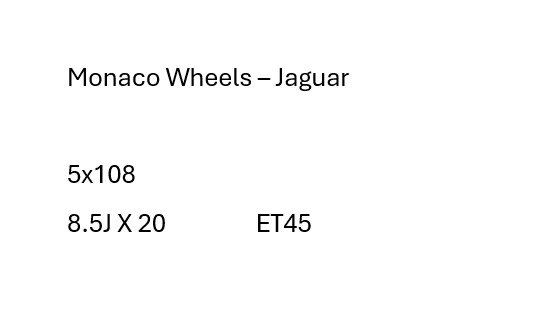Jaguar Jantes: Monaco Wheels Jaguar – D'occasion à Dietwil par arb_ds9t 2
