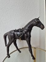 Cheval décoratif en cuir vintage