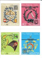 Pro Patria 1980 Serie 4 Maximumkarten Orts-ET 29.5.1980