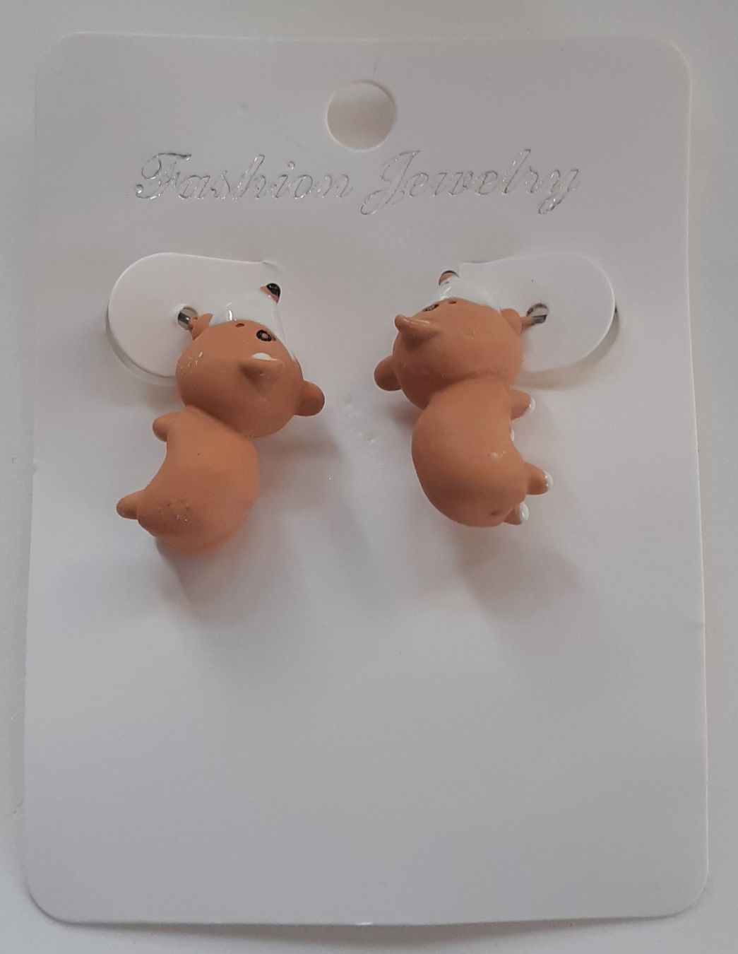 Ohrringe & -stecker: Boucles d'oreilles - Chiens beiges – Neu und originalverpackt aus La Chaux-de-Fonds von beasach