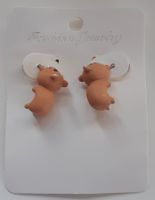 Boucles d'oreilles - Chiens beiges