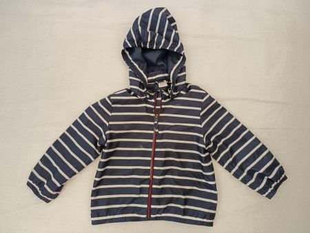 H&M Leicht-Jacke Gr 92 Kinder gestreift, abnehmbare Kapuze