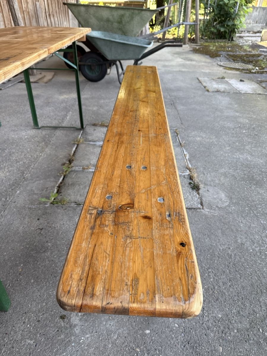 Set di tavolo e panche: Gartentisch mit Bänken Holz Metall gebraucht – Usato da Effretikon venduto da a.husejni01 4