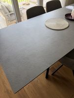 Esstisch ausziehbar, anthrazit Metallbeine 180-260 cm