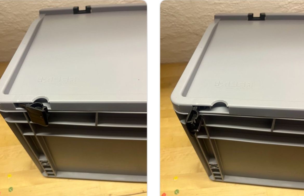 Casse di trasporto: AUER-Stapelkiste Grau mit Deckel 40x30x28.5cm – Usato da Winterthur venduto da Rawo26 7