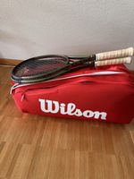 2 Wilson Blade V8 Tennisschläger mit Tasche Griff 3