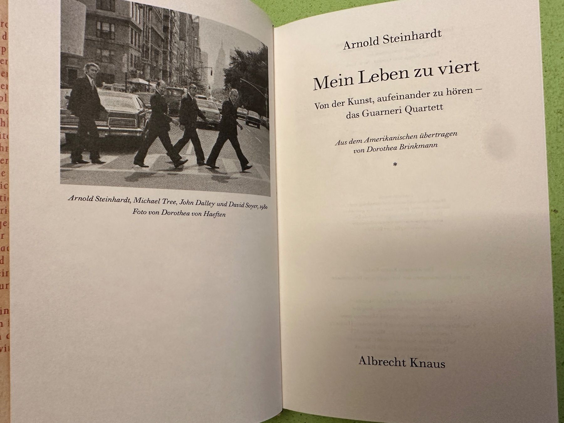 Libri: Arnold Steinhardt: Mein Leben zu viert. – Usato da Zürich venduto da allp 2