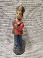Russische Holzfigur von Tverskoy Uzor / Kalugina,hist.Tracht